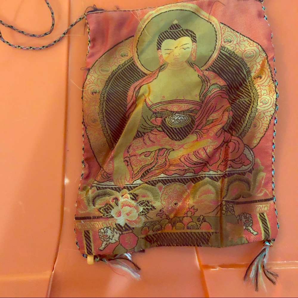 Mini fabric Buddha purse